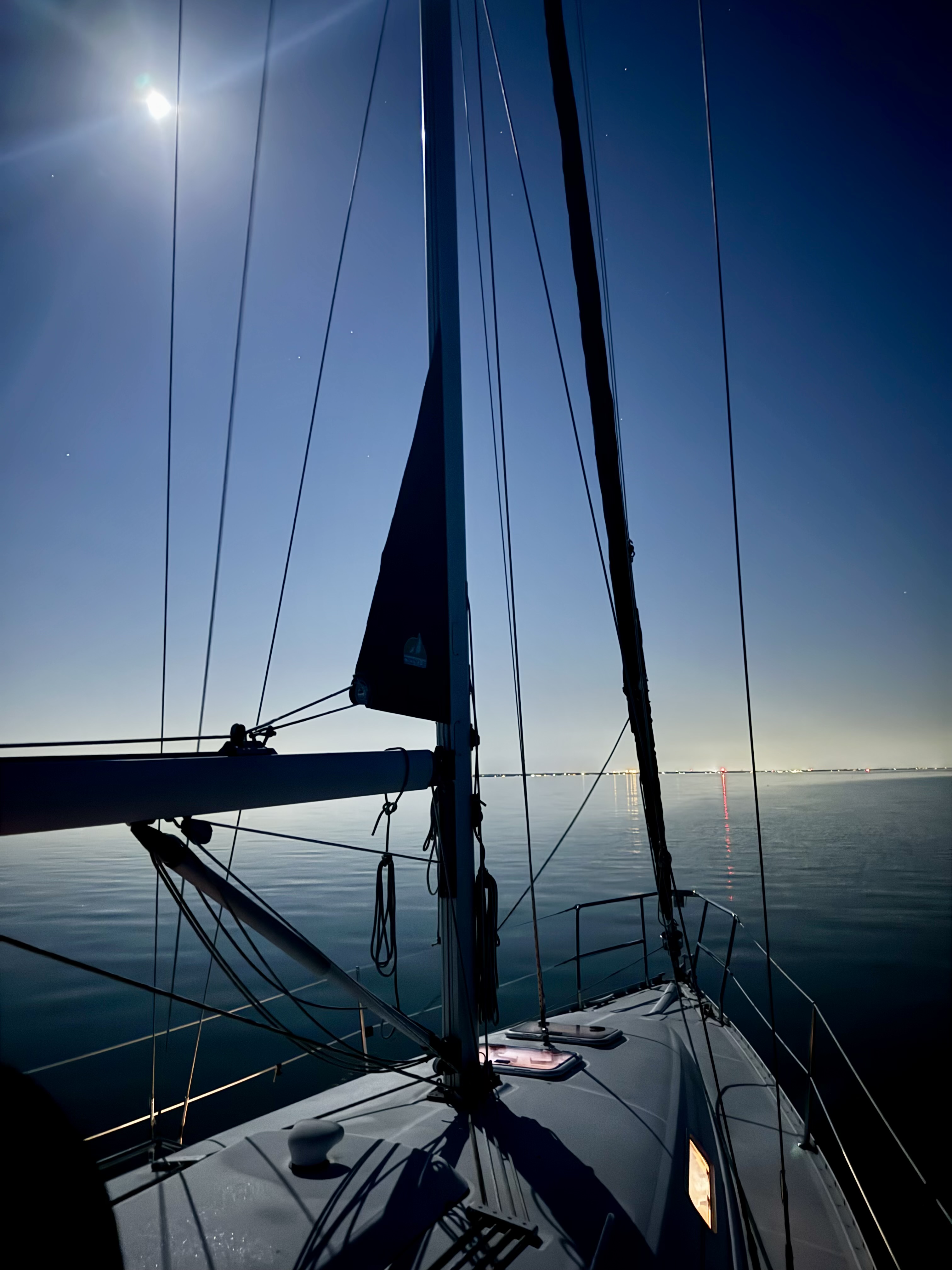Northern Lights at anchor in calm Gulf waters